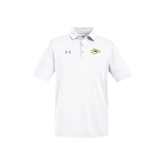 Under Armour - Short Sleeve - Mens Tech™ Polo - Embroidered New NR Spear White