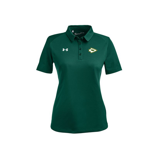Under Armour - Short Sleeve - Ladies Tech™ Polo - Embroidered New NR Spear Forest Green