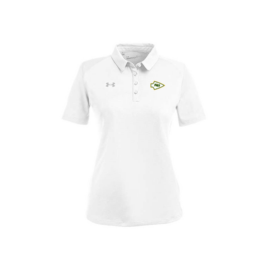 Under Armour - Short Sleeve - Ladies Tech™ Polo - Embroidered New NR Spear White