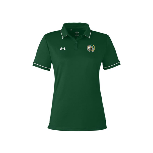 Under Armour - Short Sleeve - Performance Polo - Embroidered "Warrior Head" - Forest Green