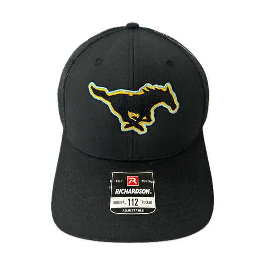 Blackout Mustang Trucker Cap
