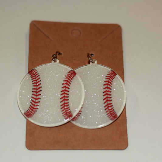 Baseball Acrylic Earrings