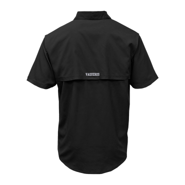 UTRGV White Texas Logo - Men's Black Fishing Shirt