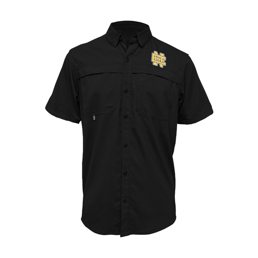 Embroidered Fishing Shirt - Short Sleeve - Edinburg North Cougars - EN Logo