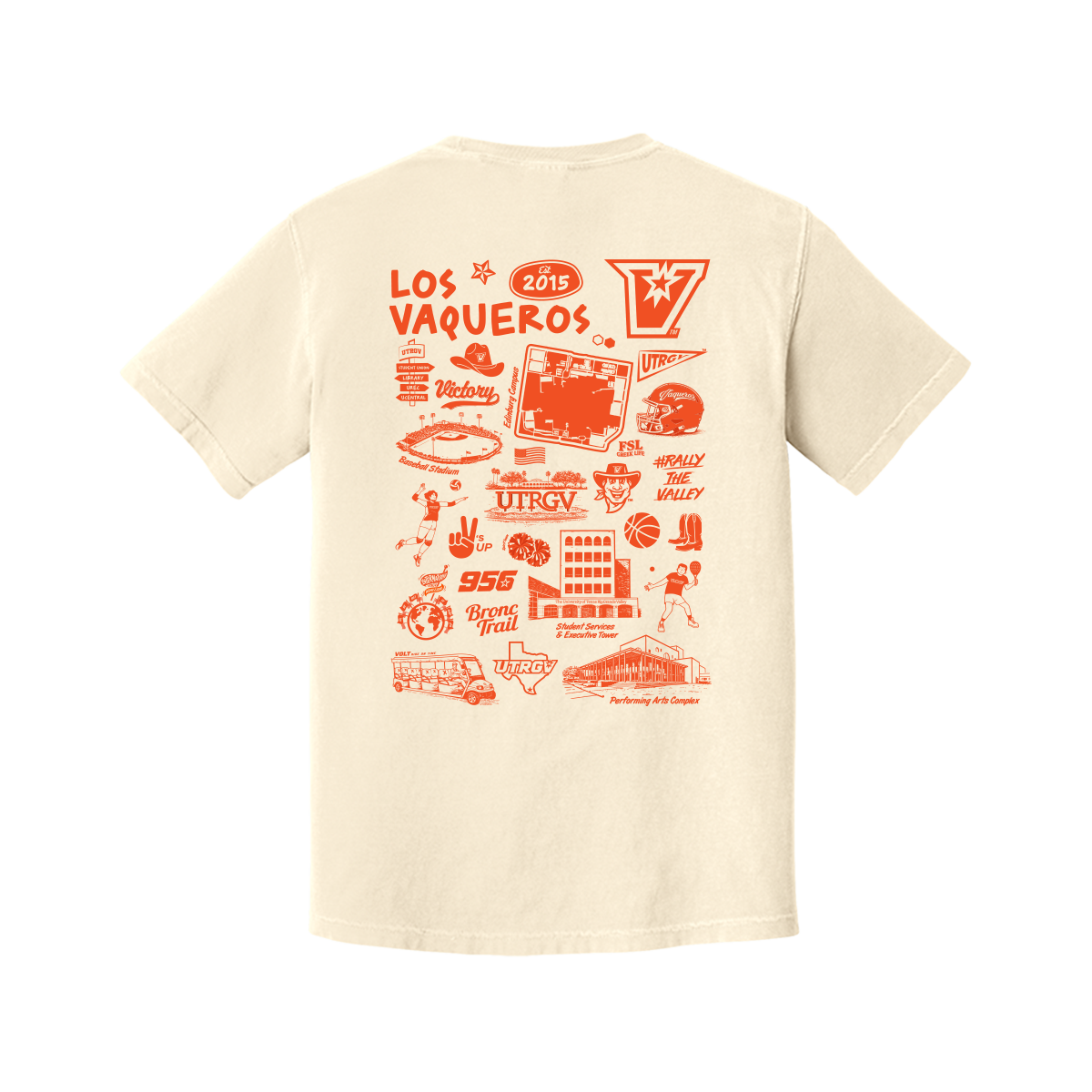 UTRGV Collegiate Illustration - Ivory T-shirt