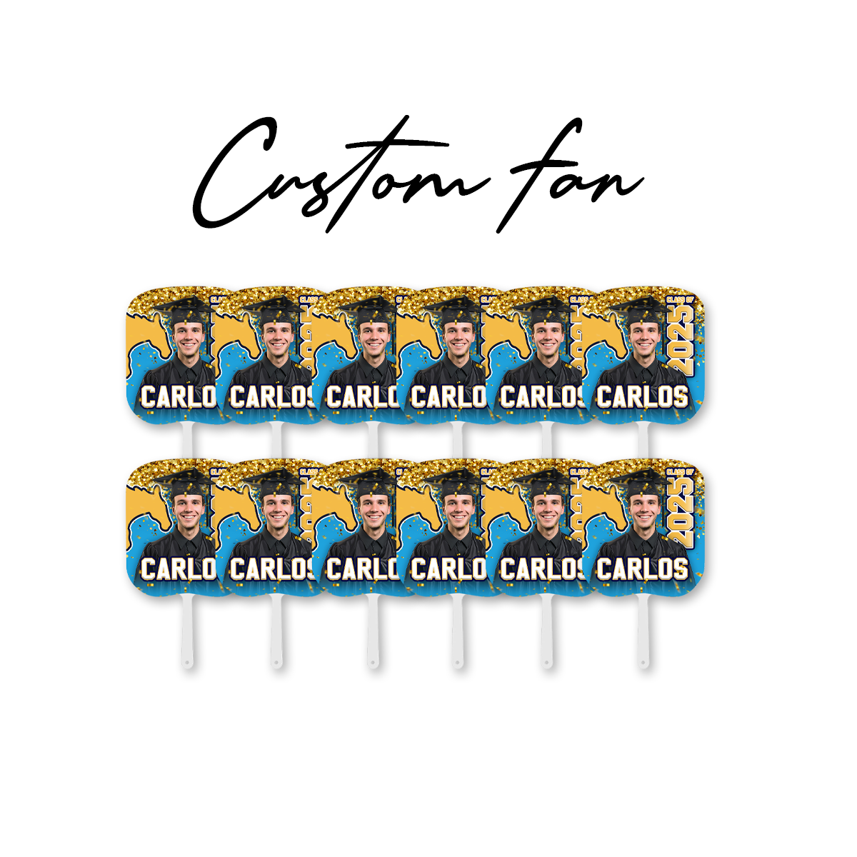 Personal Custom Hand Fan – Graduation Edition
