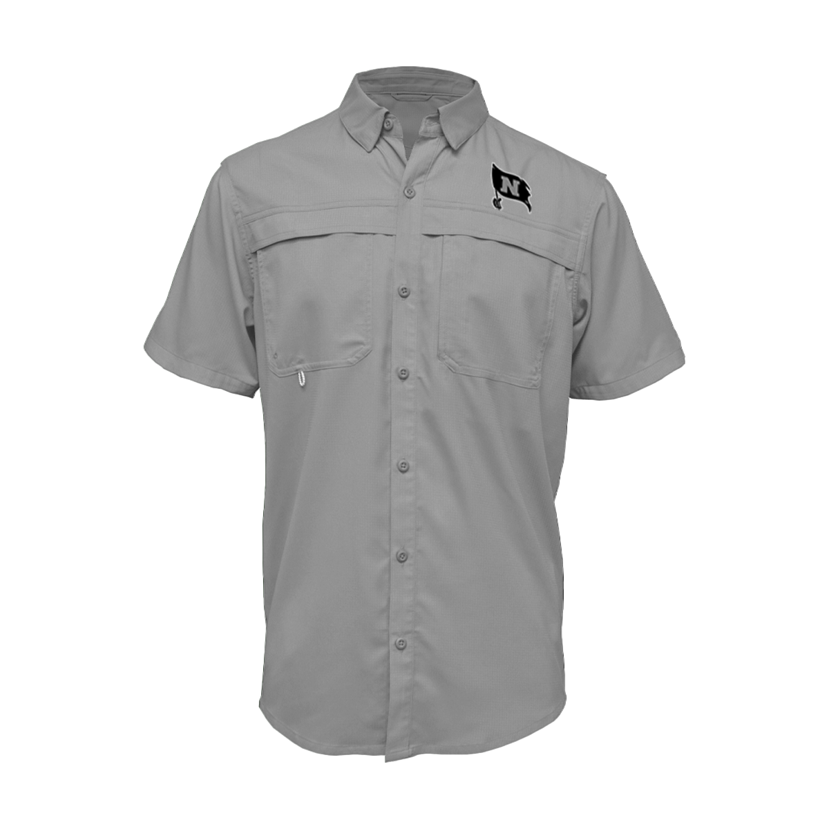Embroidered Fishing Shirt - Short Sleeve - PSJA North Raiders - Flag