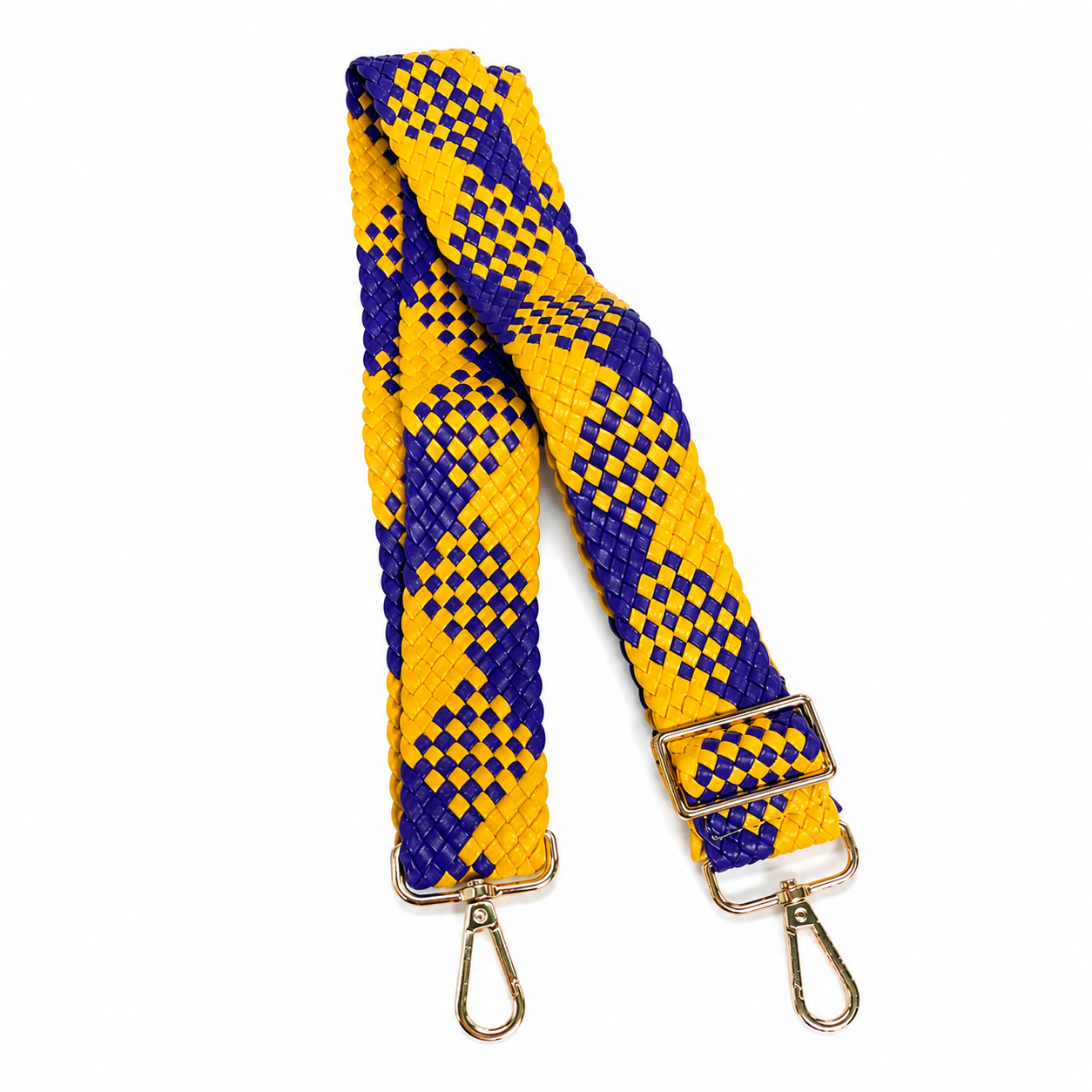 Purple & Gold Woven Adjustable Purse Strap
