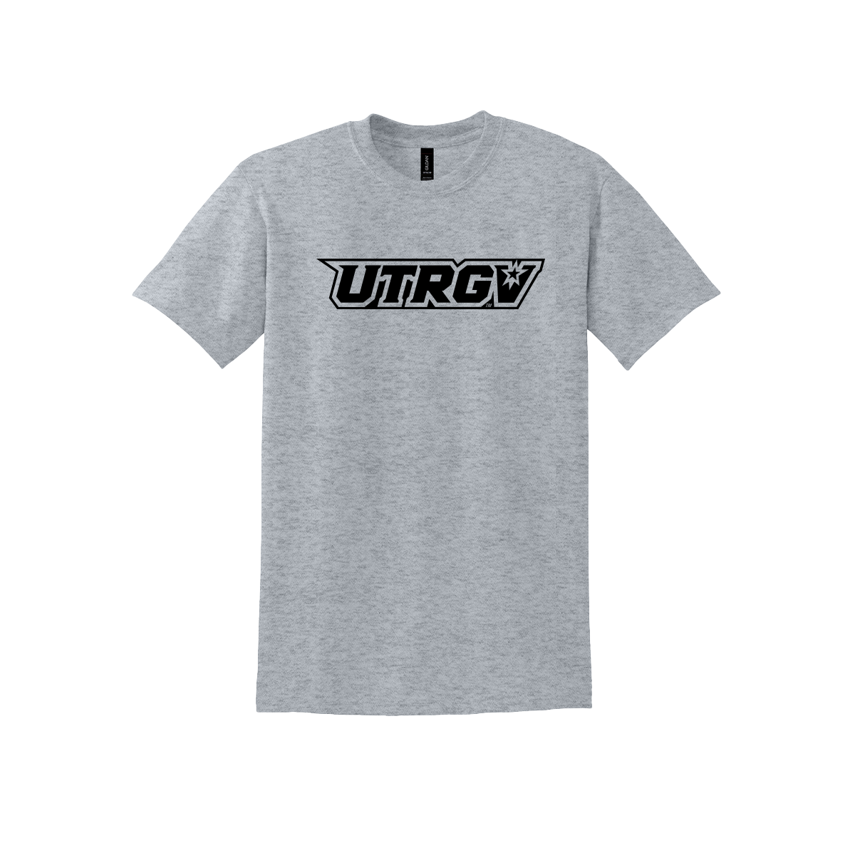 UTRGV Gildan Black Primary Logo - Sport Grey T-shirt