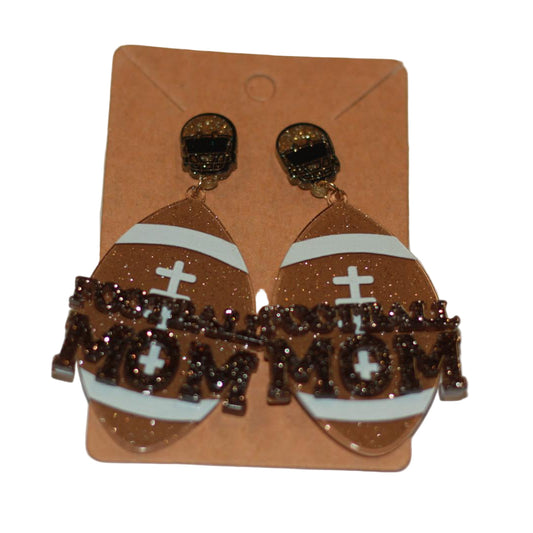 Football Mom Acrylic Earrings
