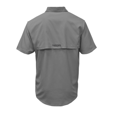 UTRGV Black Texas Logo - Men's Grey Fishing Shirt