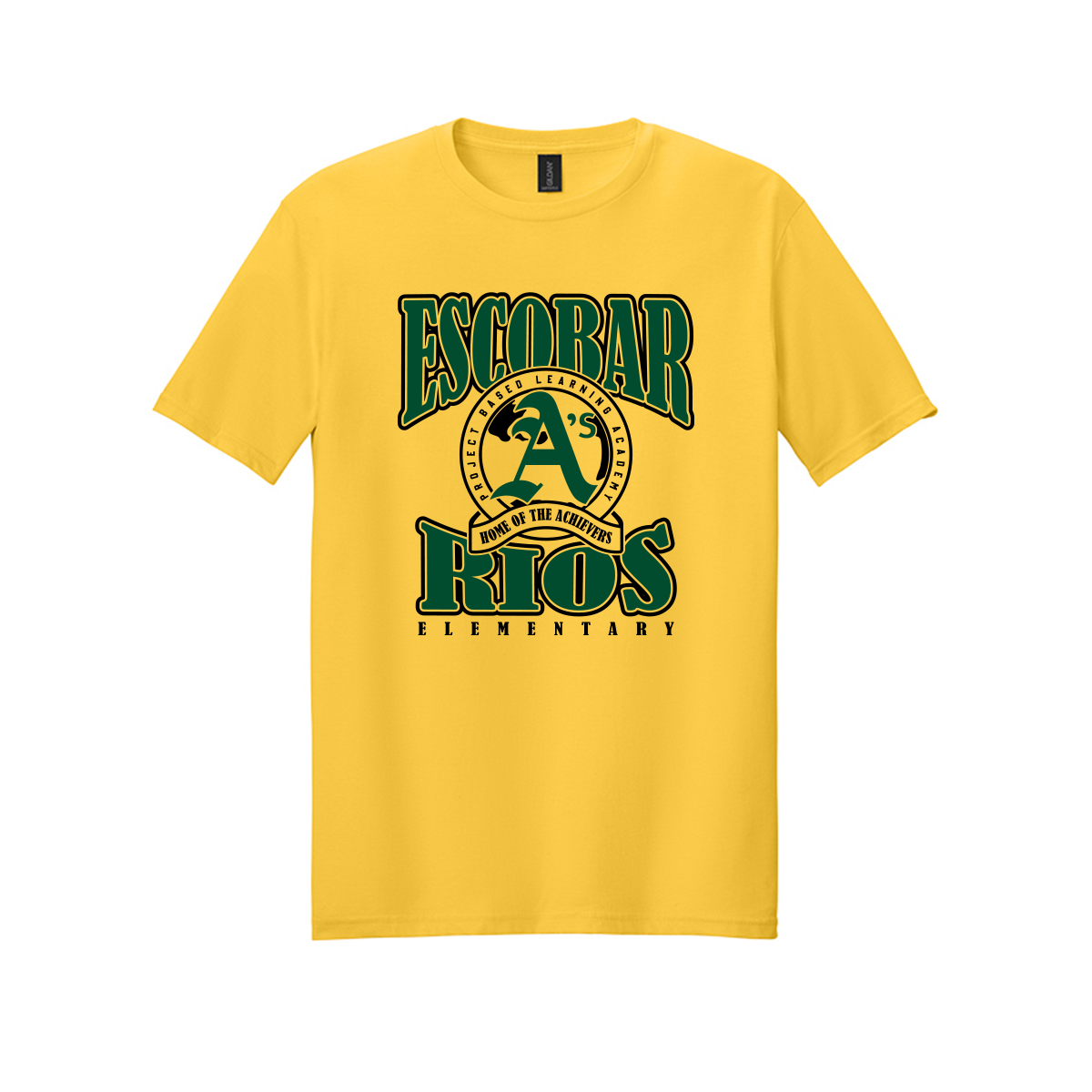 Escobar Rios Elementary - Home Of The Achievers - T-Shirt - Yellow