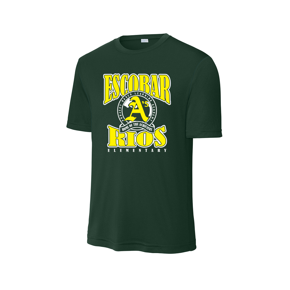 Escobar Rios Elementary - Home Of The Achievers - Dri-Fit T-Shirt - Green