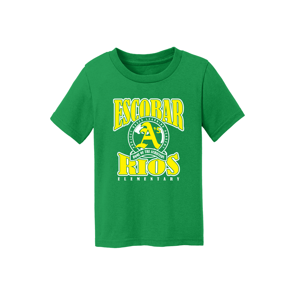 Escobar Rios Elementary - Home Of The Achievers - Toddler T-Shirt - Green