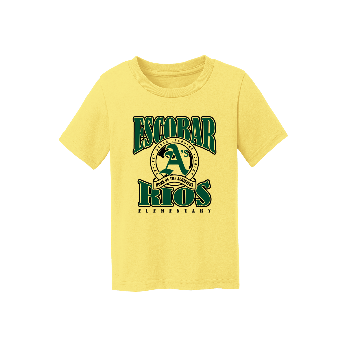 Escobar Rios Elementary - Home Of The Achievers - Toddler T-Shirt - Yellow