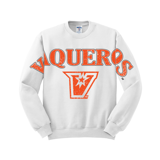 UTRGV Vintage Varsity Collection - White Crewneck Sweatshirt
