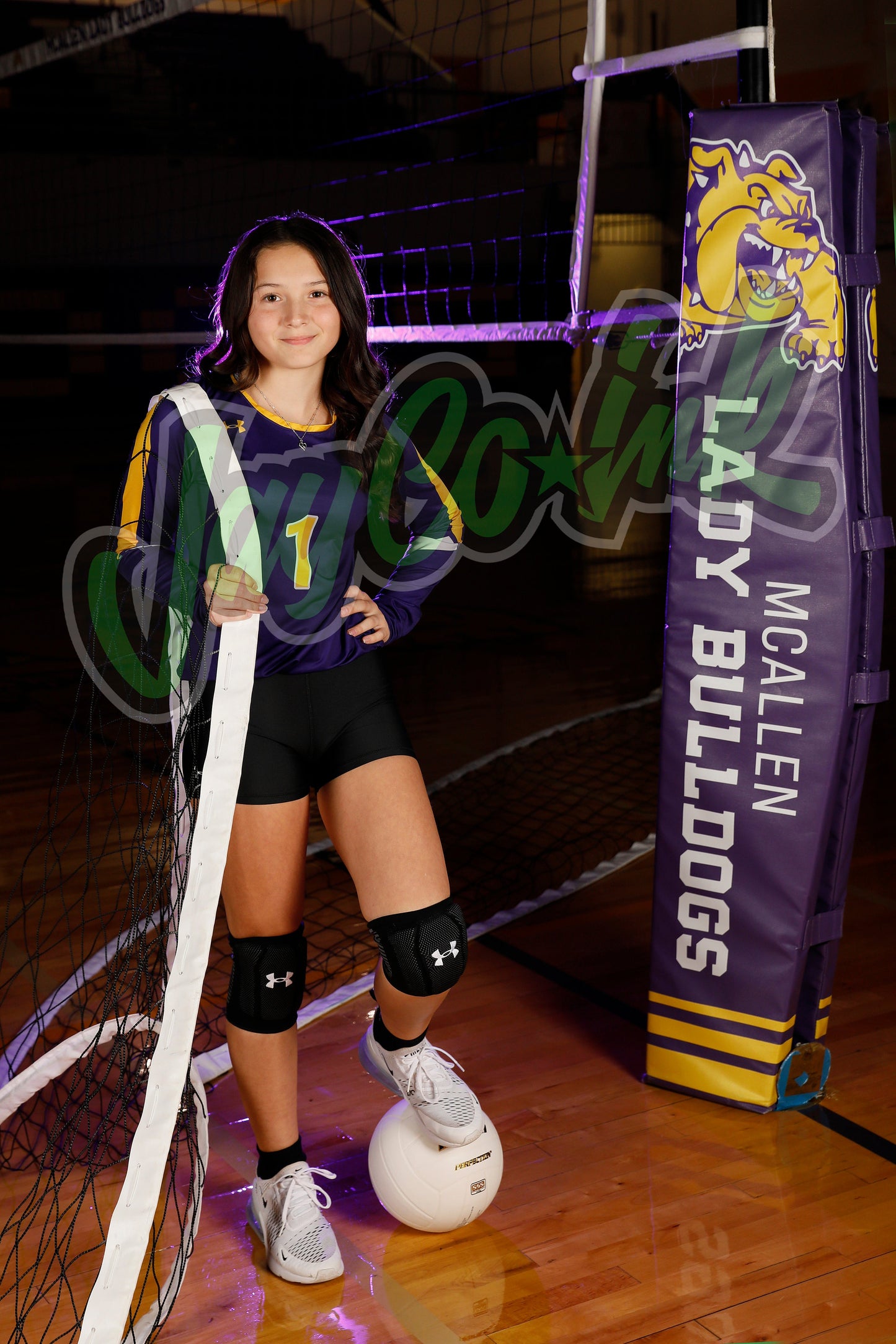 Singles McHi Volleyball # 1 Purple