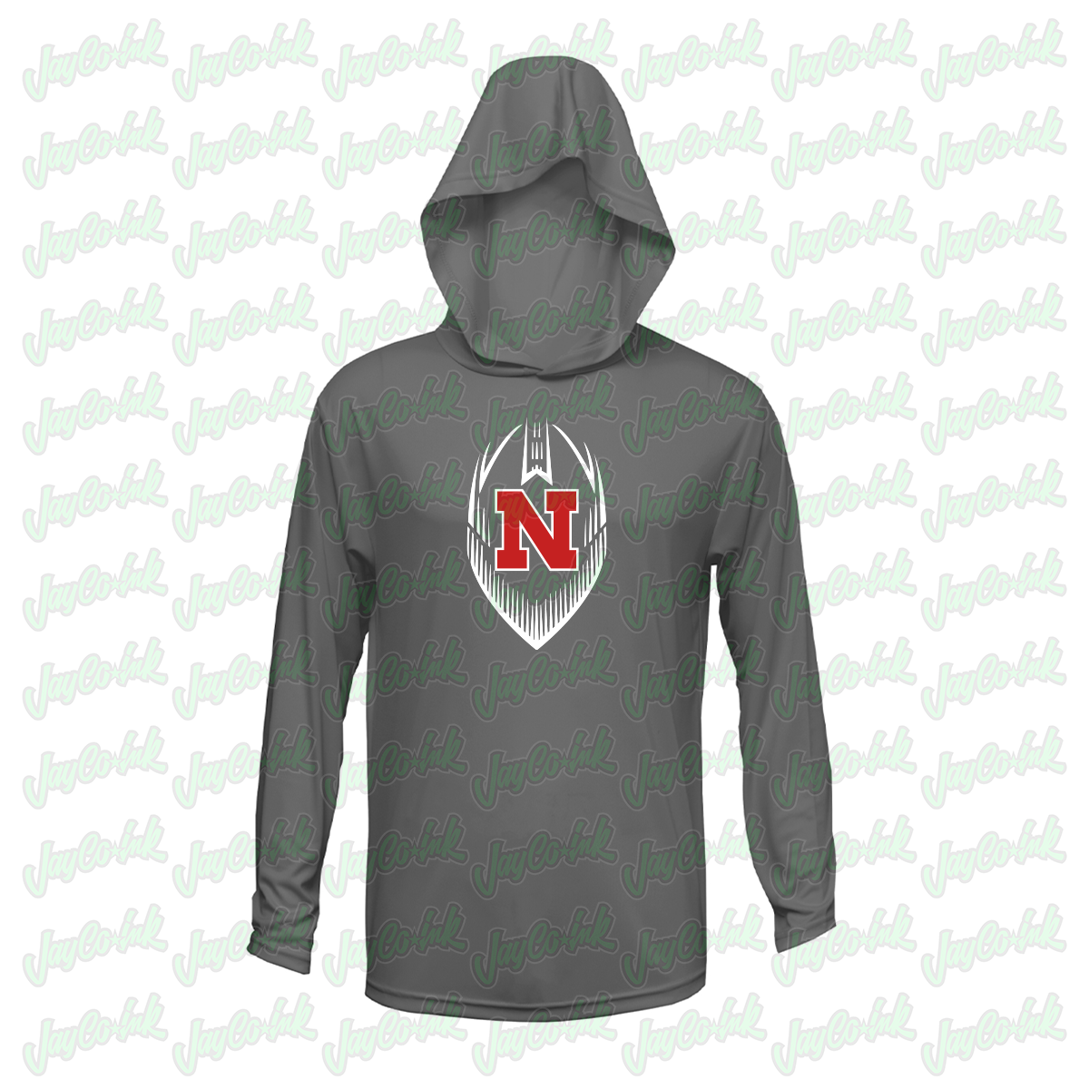 Sharyland North Football - Hooded Long Sleeve - Grey