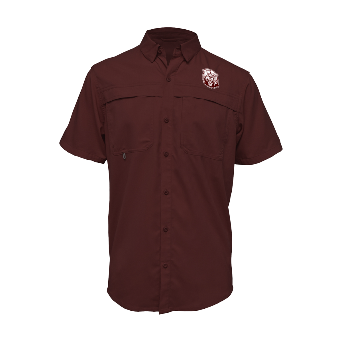 Embroidered Fishing Shirt - Short Sleeve - PSJA Bears - Bear Logo