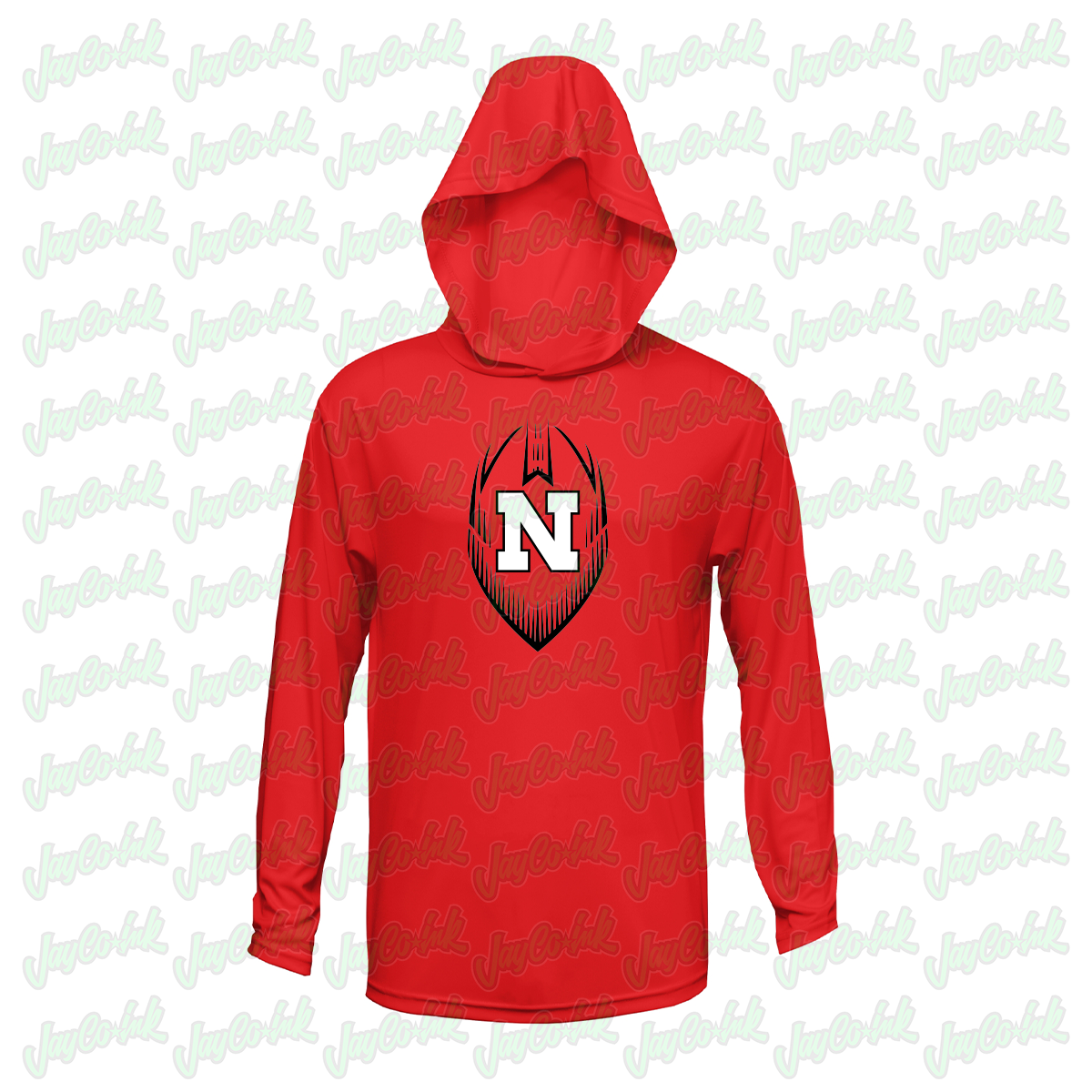 Sharyland North Football - Hooded Long Sleeve - Red