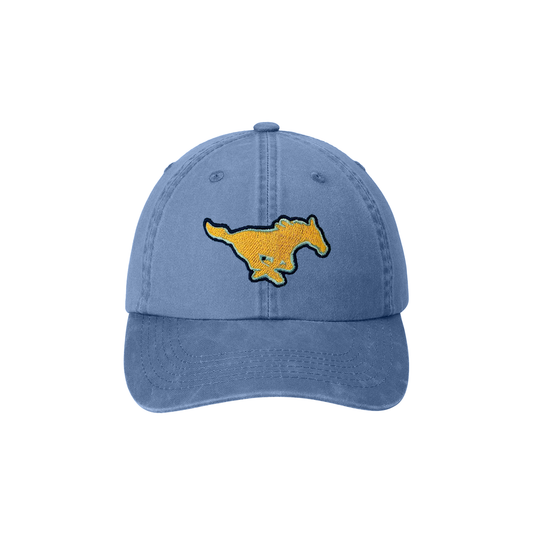 Memorial Mustang Dad Cap - Steel Blue