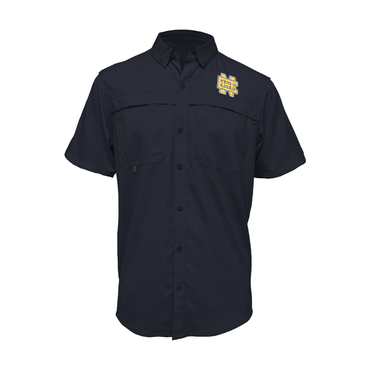 Embroidered Fishing Shirt - Short Sleeve - Edinburg North Cougars - EN Logo