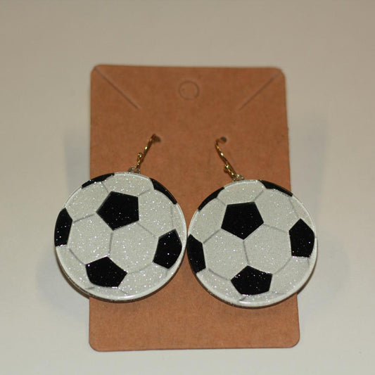 Soccer Ball Acrylic Earrings