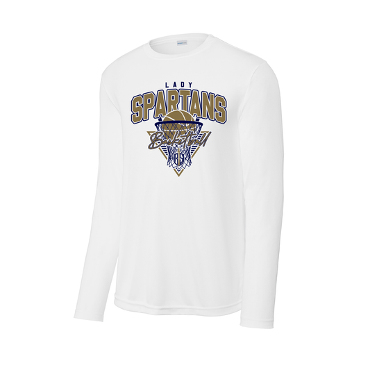 Lady Spartans Basketball - Fan Shirt - Long Sleeve - White