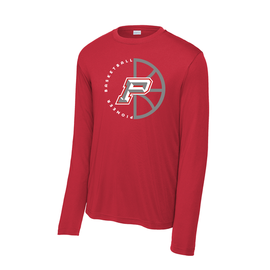 Sharyland Pioneer Basketball 2025-2026 - Fan Shirt - Long Sleeve - Red (JV Dark & Light Fans & Players)