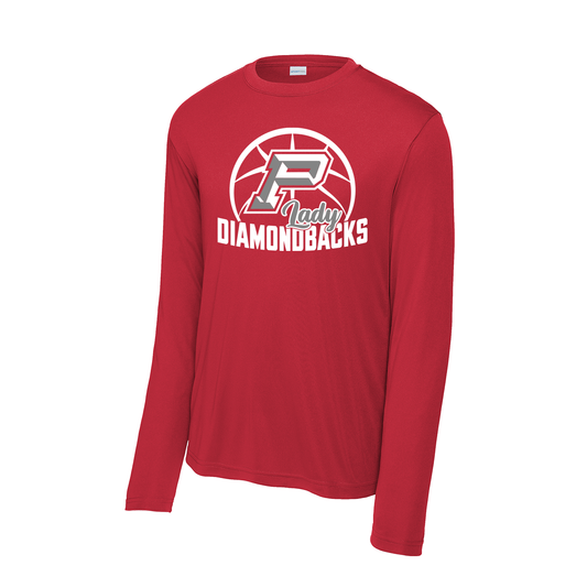Sharyland Pioneer Girls Basketball 2025-2026- Fan Shirt - Long Sleeve - Red (Varsity)