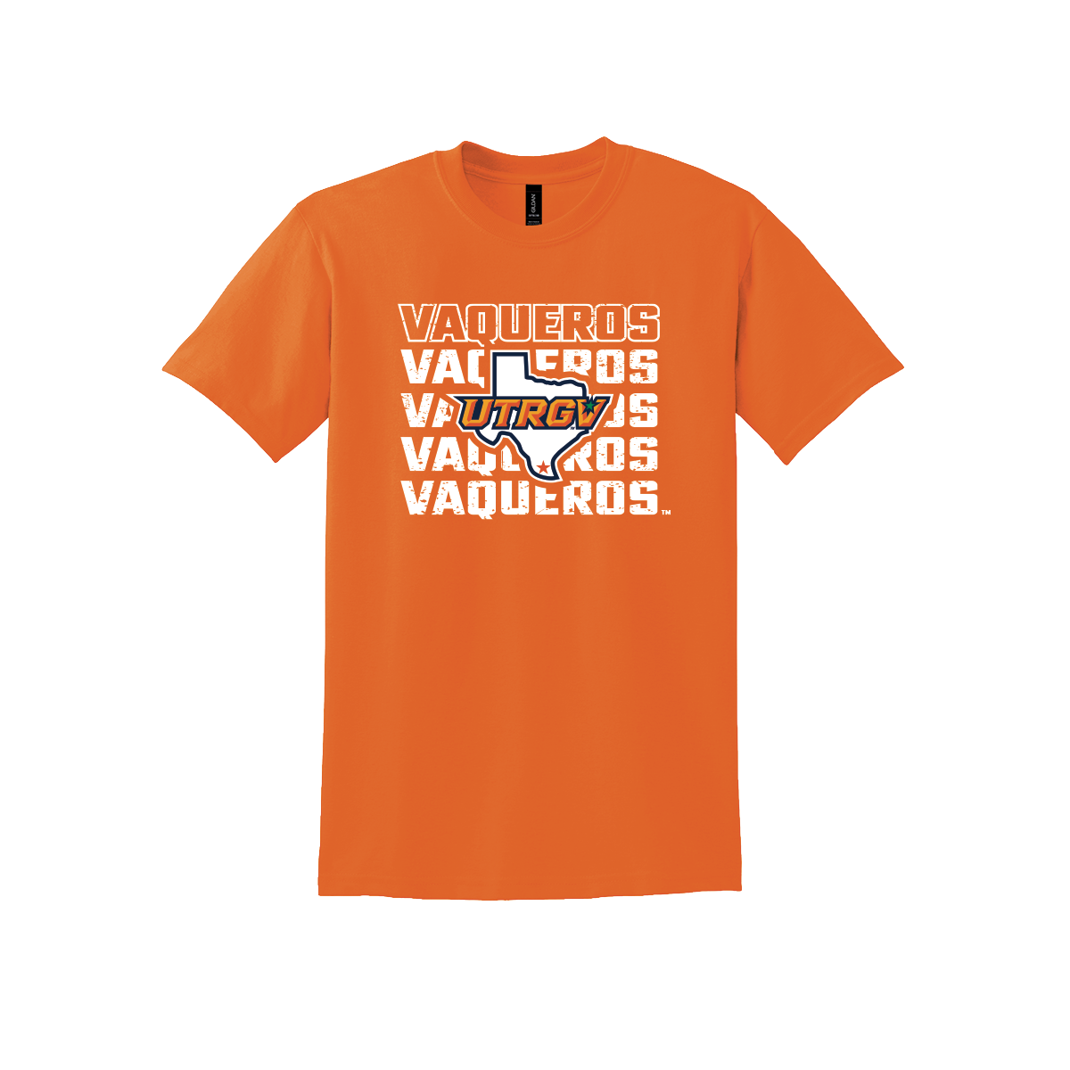 UTRGV Stacked Type - Orange T-shirt