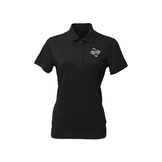 UTRGV White Texas Logo - Women's Black Polo