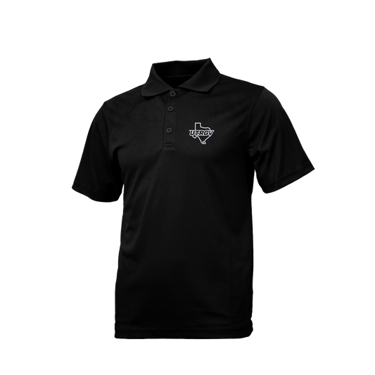 UTRGV White Texas Logo - Men's Black Polo