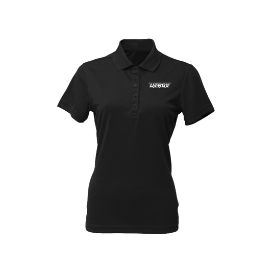 UTRGV White Primary Logo - Women's Black Polo