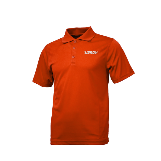 UTRGV White Primary Logo - Men's Orange Polo