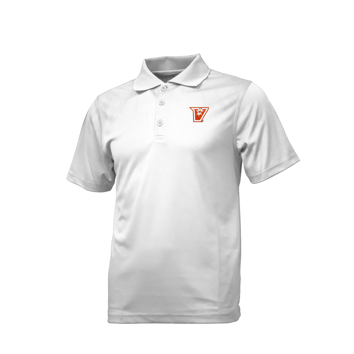 UTRGV Orange V Logo - Men's White Polo
