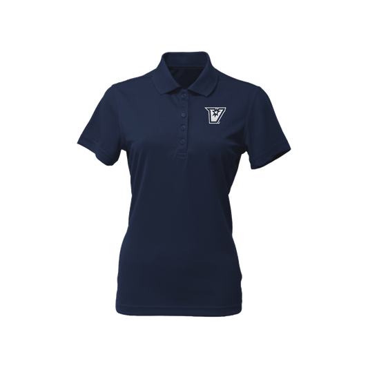 UTRGV White V Logo - Women's Navy Polo