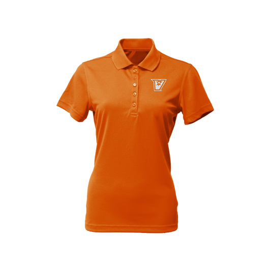 UTRGV White V Logo - Women's Orange Polo