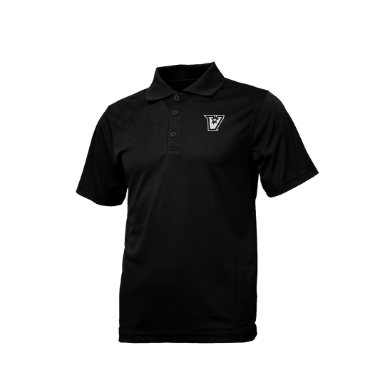 UTRGV White V Logo - Men's Black Polo