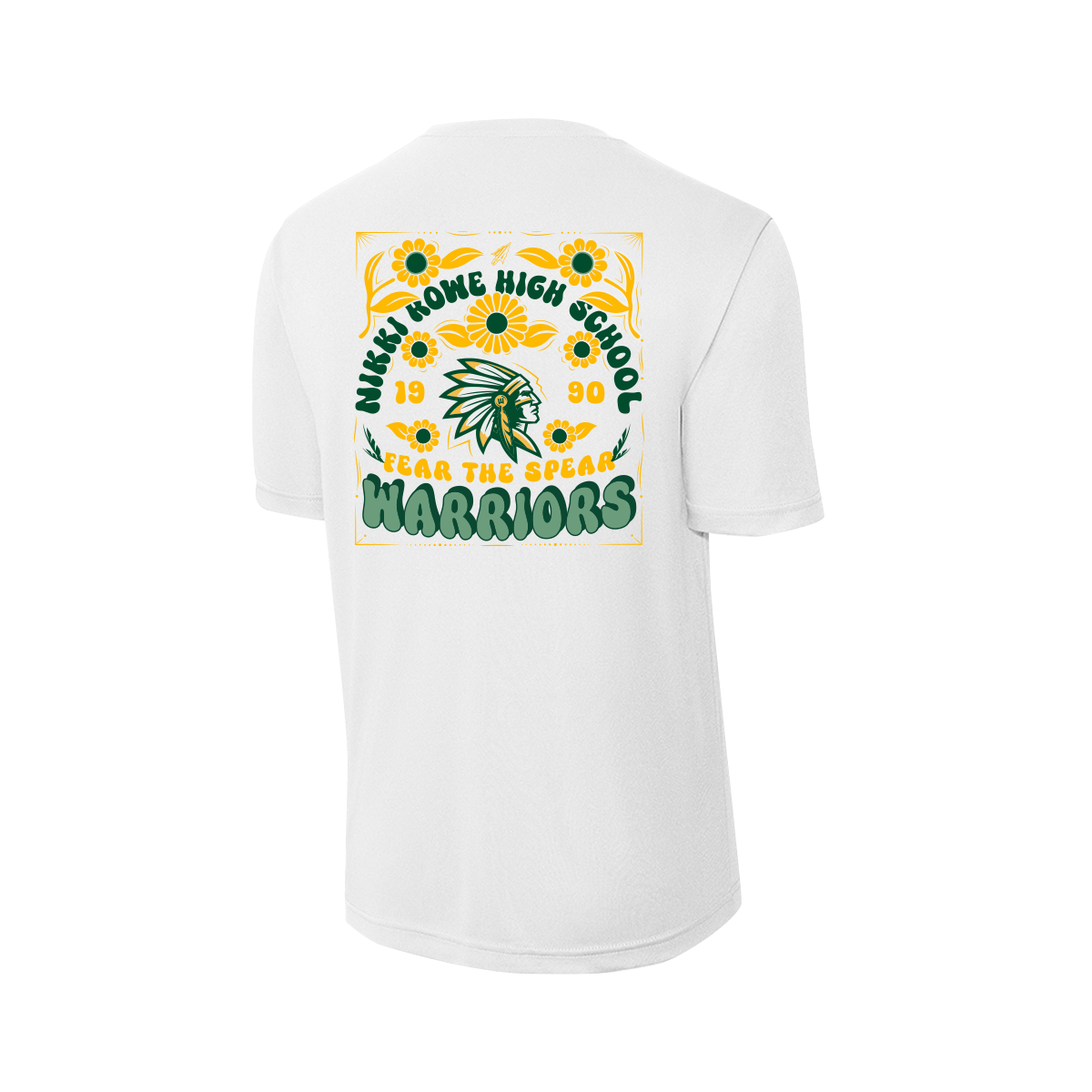 Nikki Rowe "Groovy” Tee - Dri-Fit Short sleeve - White