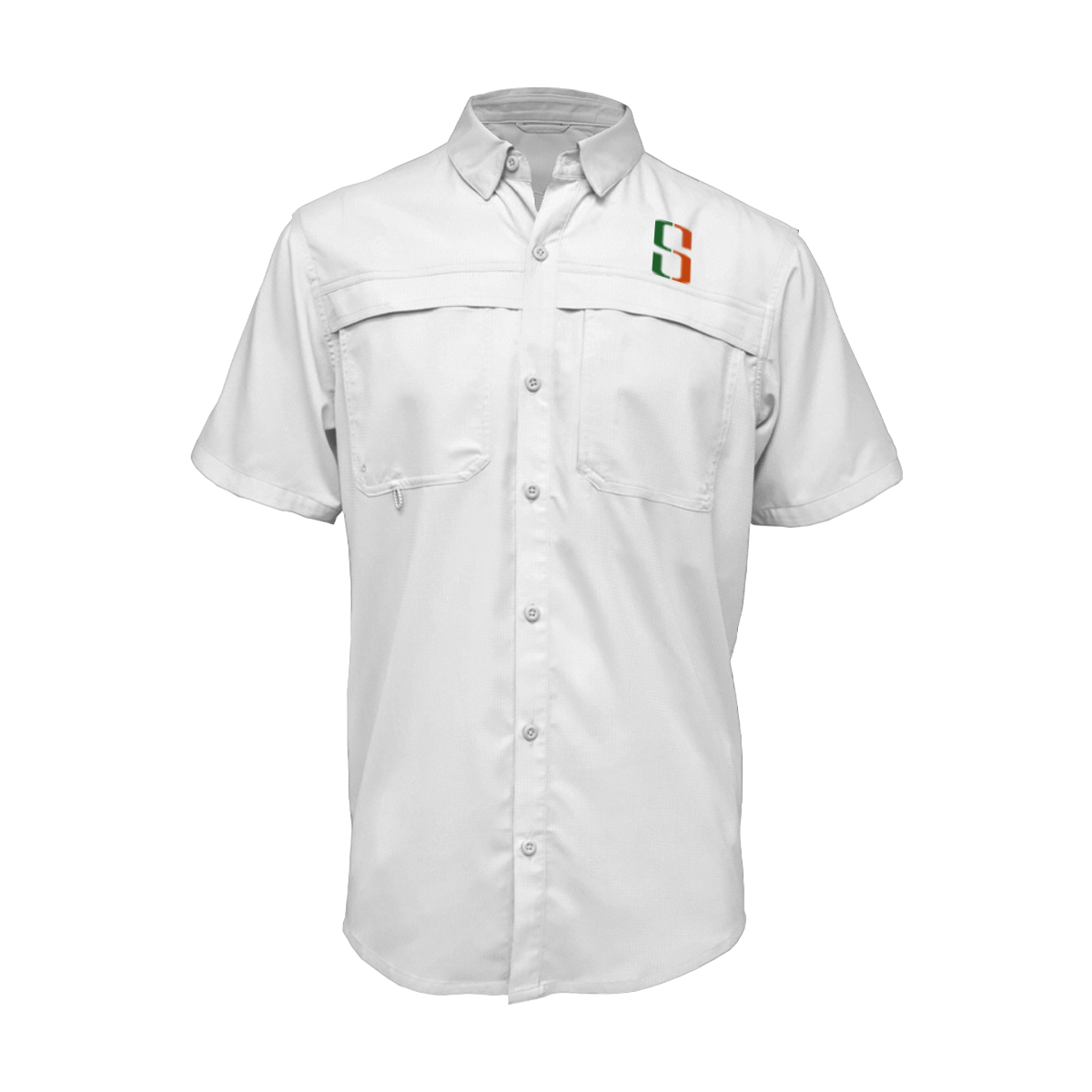 Embroidered Fishing Shirt - Short Sleeve - Harlingen South Hawks - S Logo