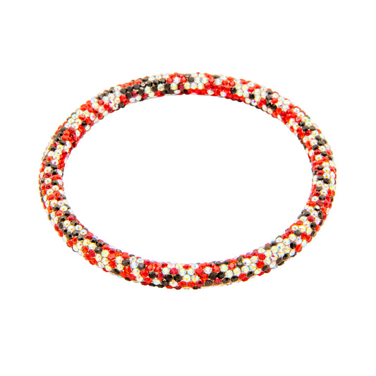 Red, Black, and White Sparkle Bracelet