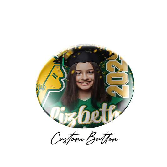 Custom Graduation Photo Button – 3”