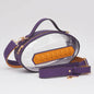 Football Shaped Purple & Gold Clear Football Stadium Crossbody Bag