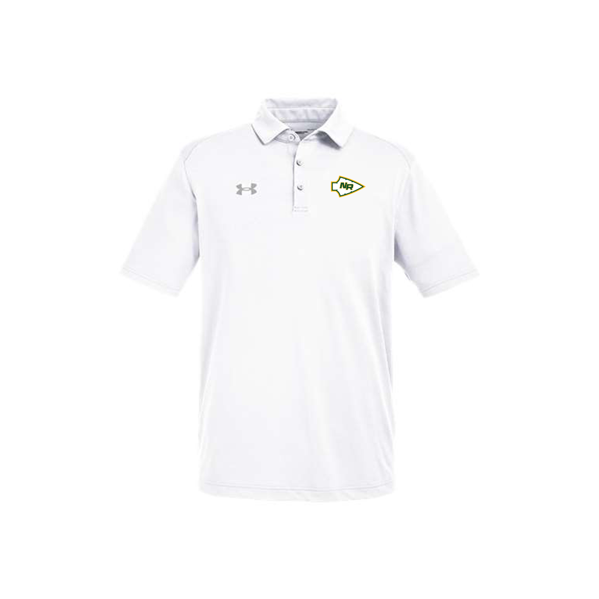 Under Armour - Short Sleeve - Mens Tech™ Polo - Embroidered New NR Spear White