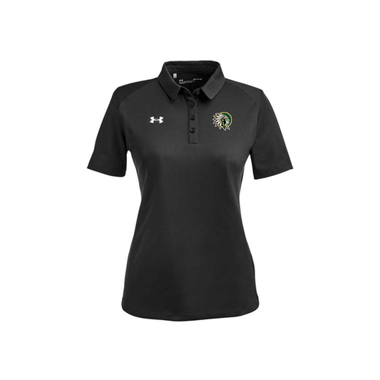 Under Armour - Short Sleeve - Ladies Tech™ Polo - Embroidered New Warrior Head Black
