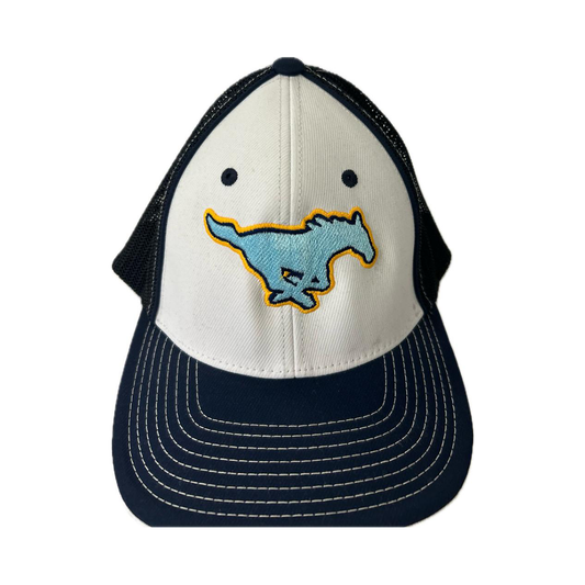 Navy Fitted Mustang Cap