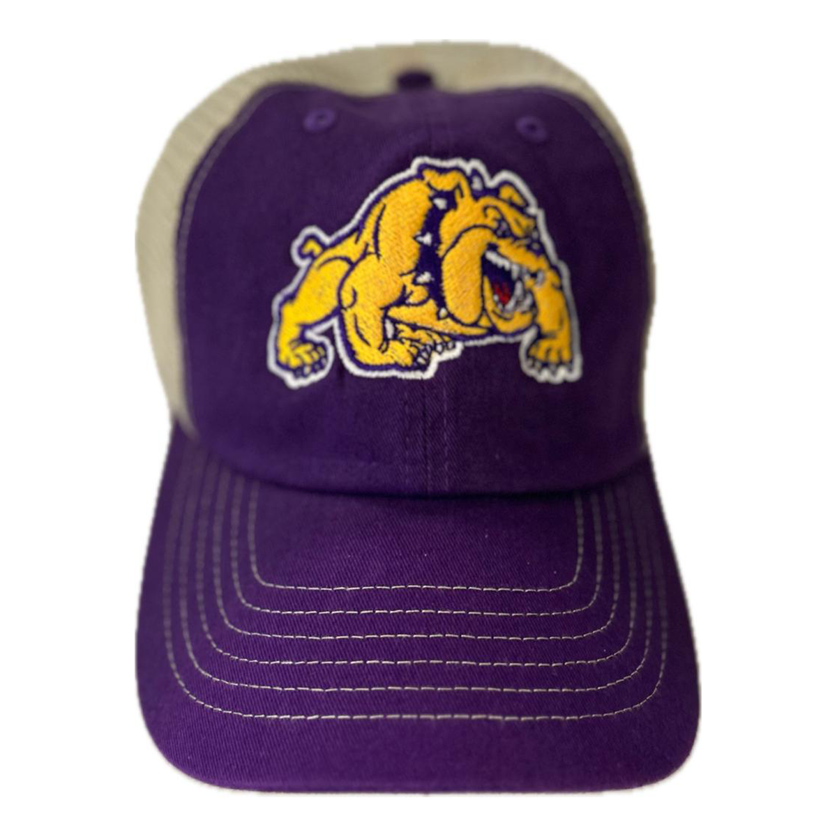Purple Bulldog Mesh Cap