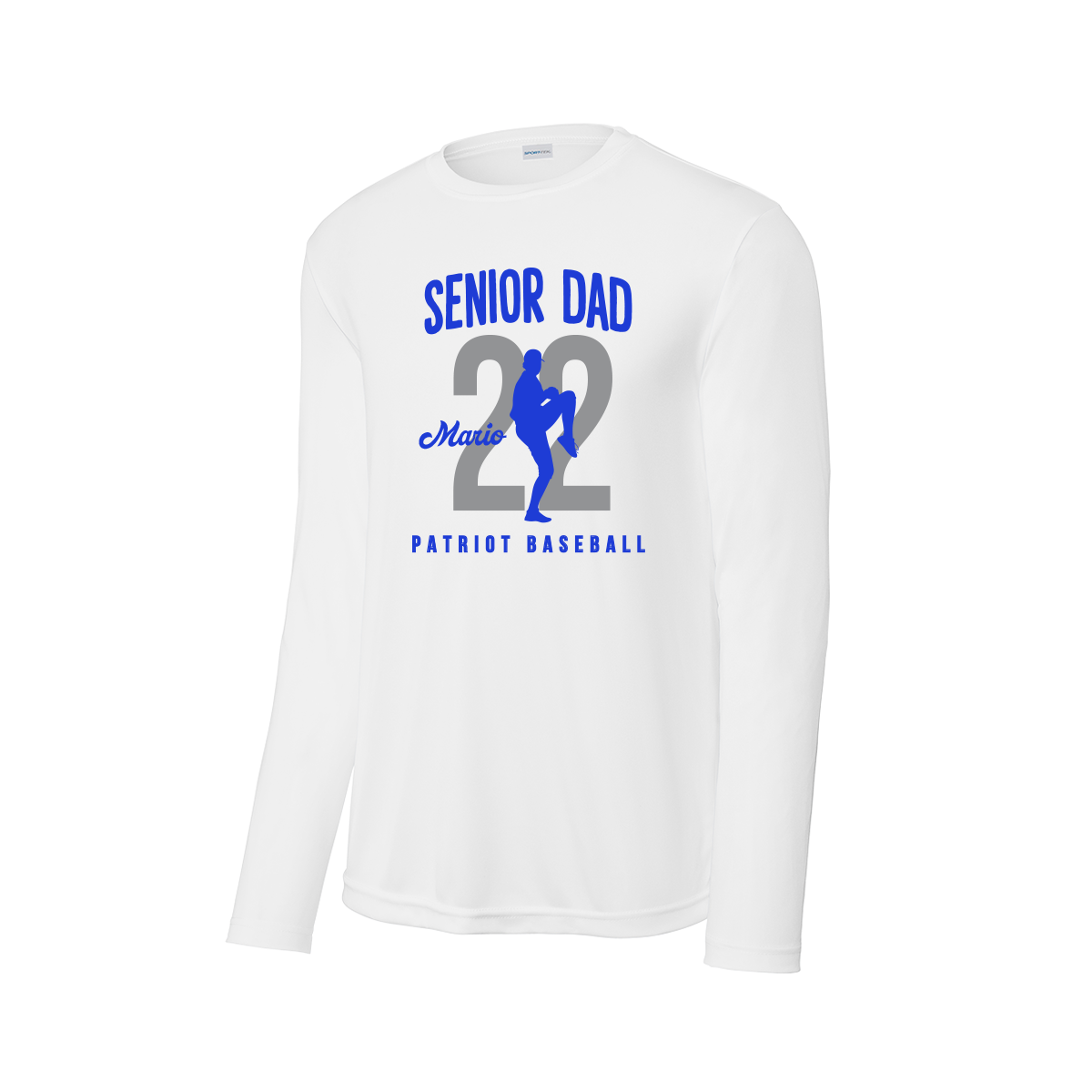 Patriots Senior Baseball Long Sleeve - Fan Shirt - Dad - Pitcher