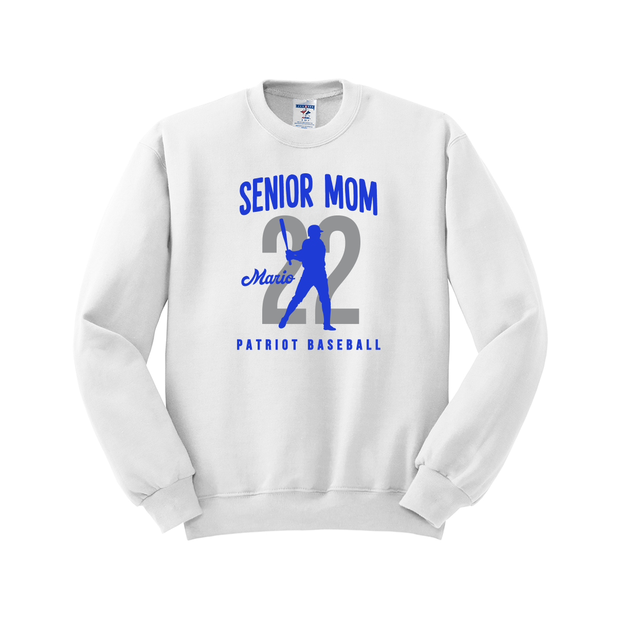 Patriots Senior Baseball Crewneck - Fan Shirt - Mom - Batter